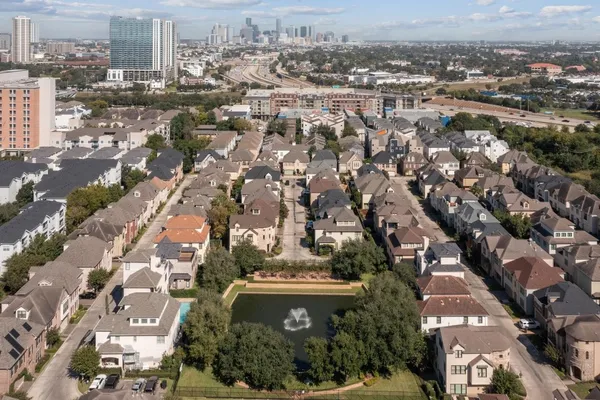 an aerial view of city