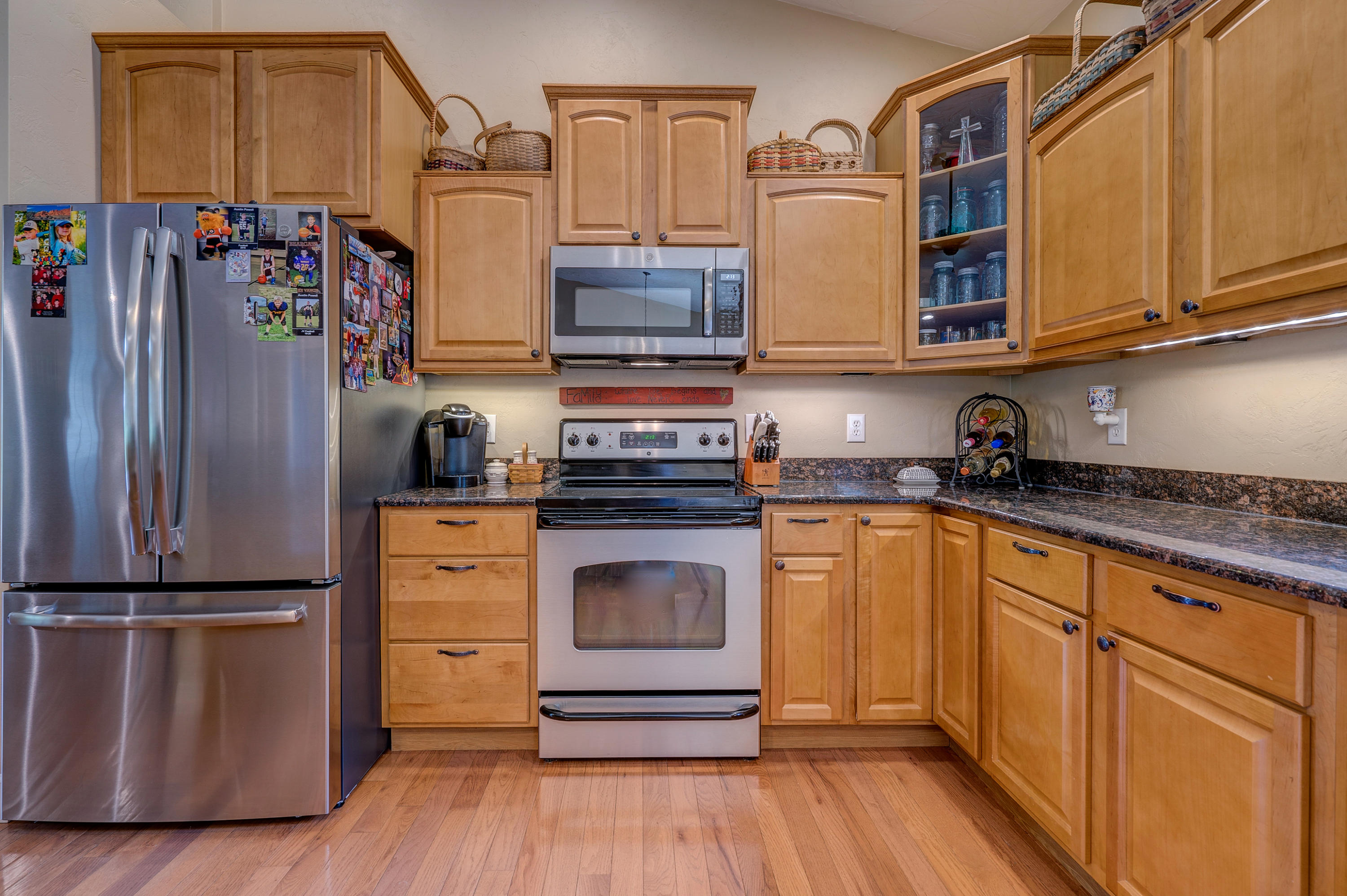 1205 Summit View Road Goodview, VA 24095 - Photo 15 of 46 a kitchen with stainless steel appliances granite countertop a refrigerator and a stove top oven