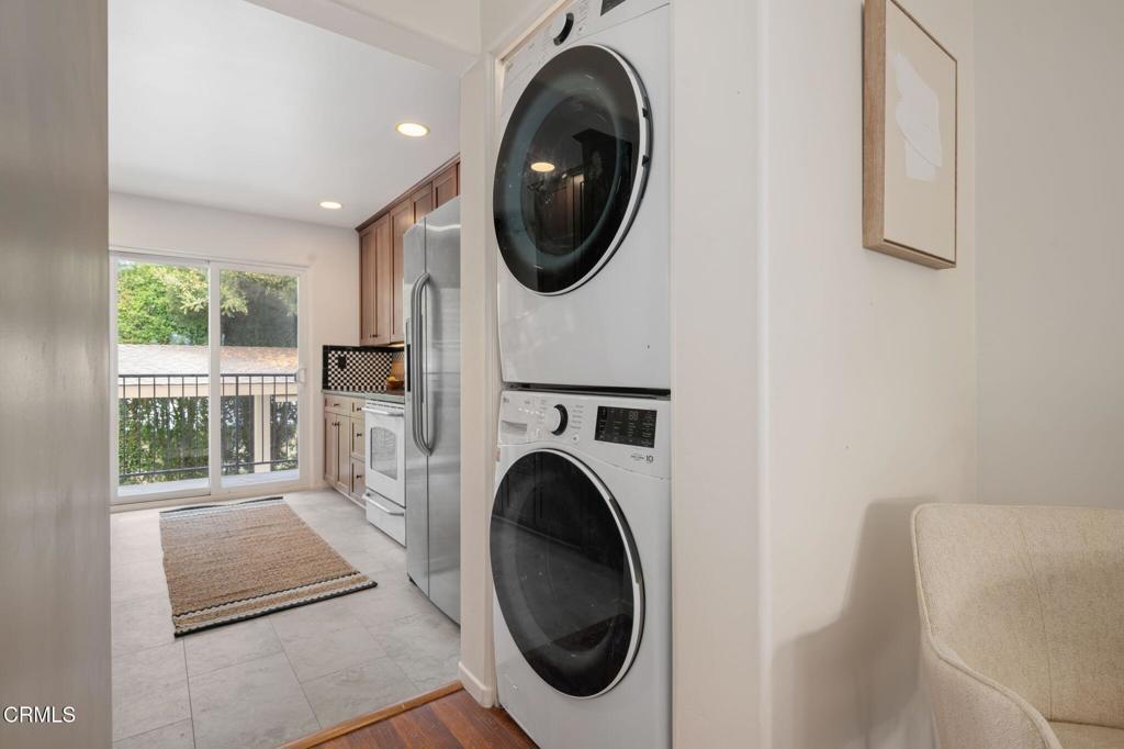 3914 Via Lucero, Unit B Santa Barbara, CA 93110 - Photo 9 of 22 a view of a kitchen with washer and dryer