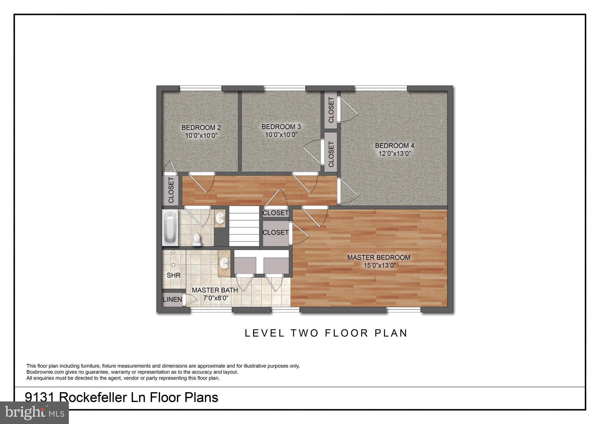 9131 Rockefeller Lane Springfield, VA 22153 - Photo 44 of 45 Floor Plan Upper Level