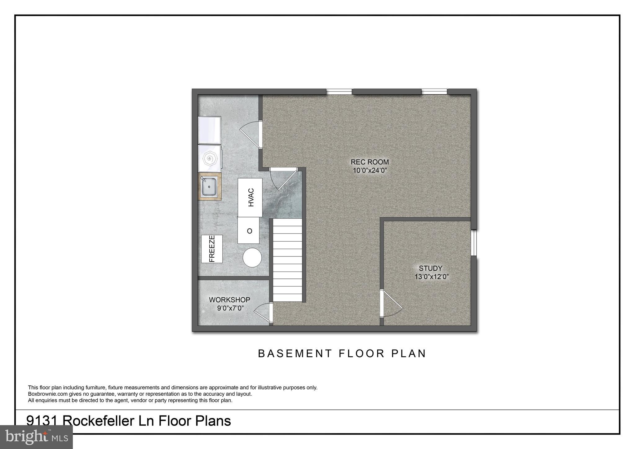 9131 Rockefeller Lane Springfield, VA 22153 - Photo 45 of 45 Floor Plan Lower Level