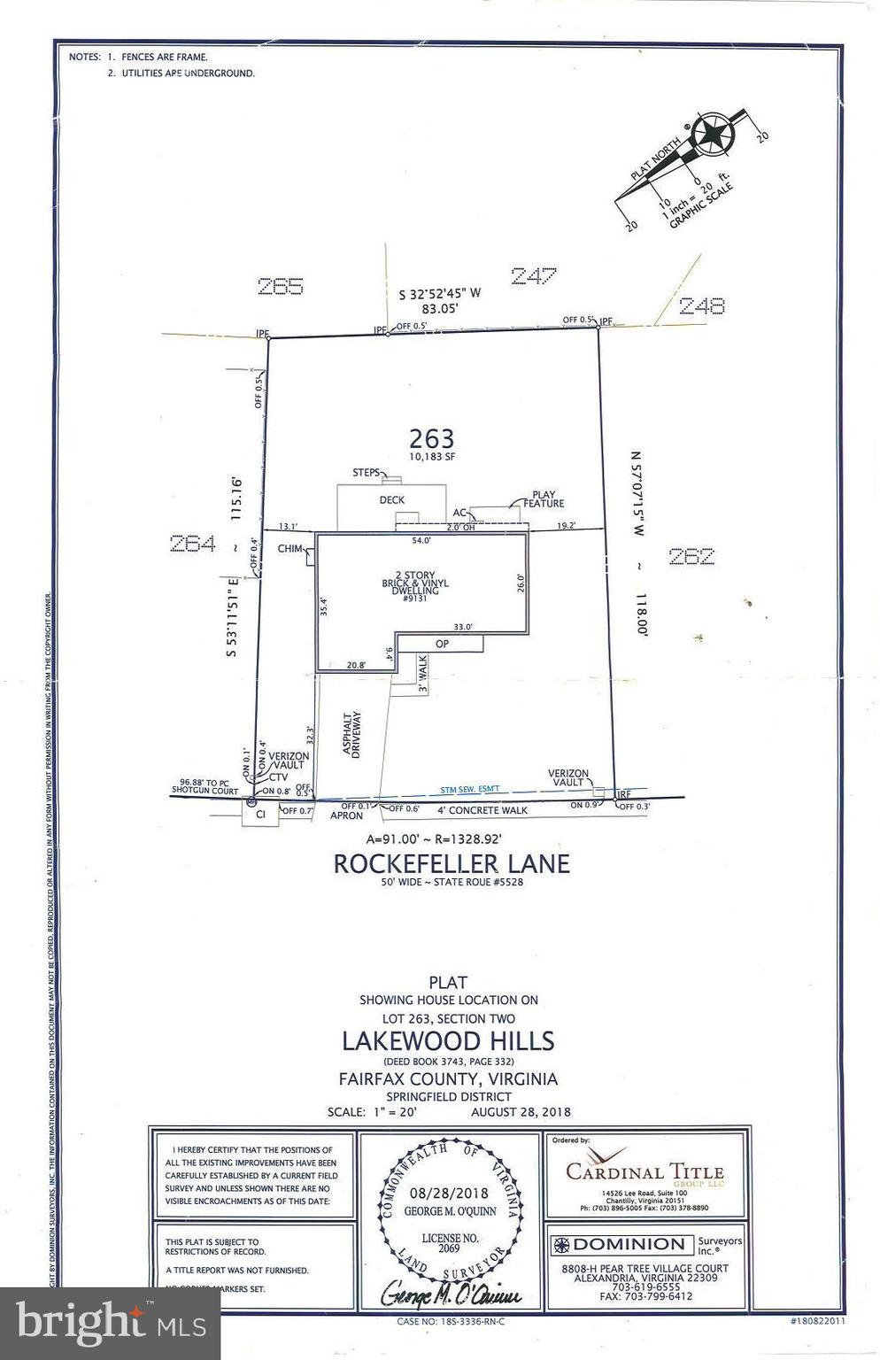 9131 Rockefeller Lane Springfield, VA 22153 - Photo 32 of 45 Property Plat