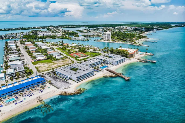 an aerial view of a house with outdoor space