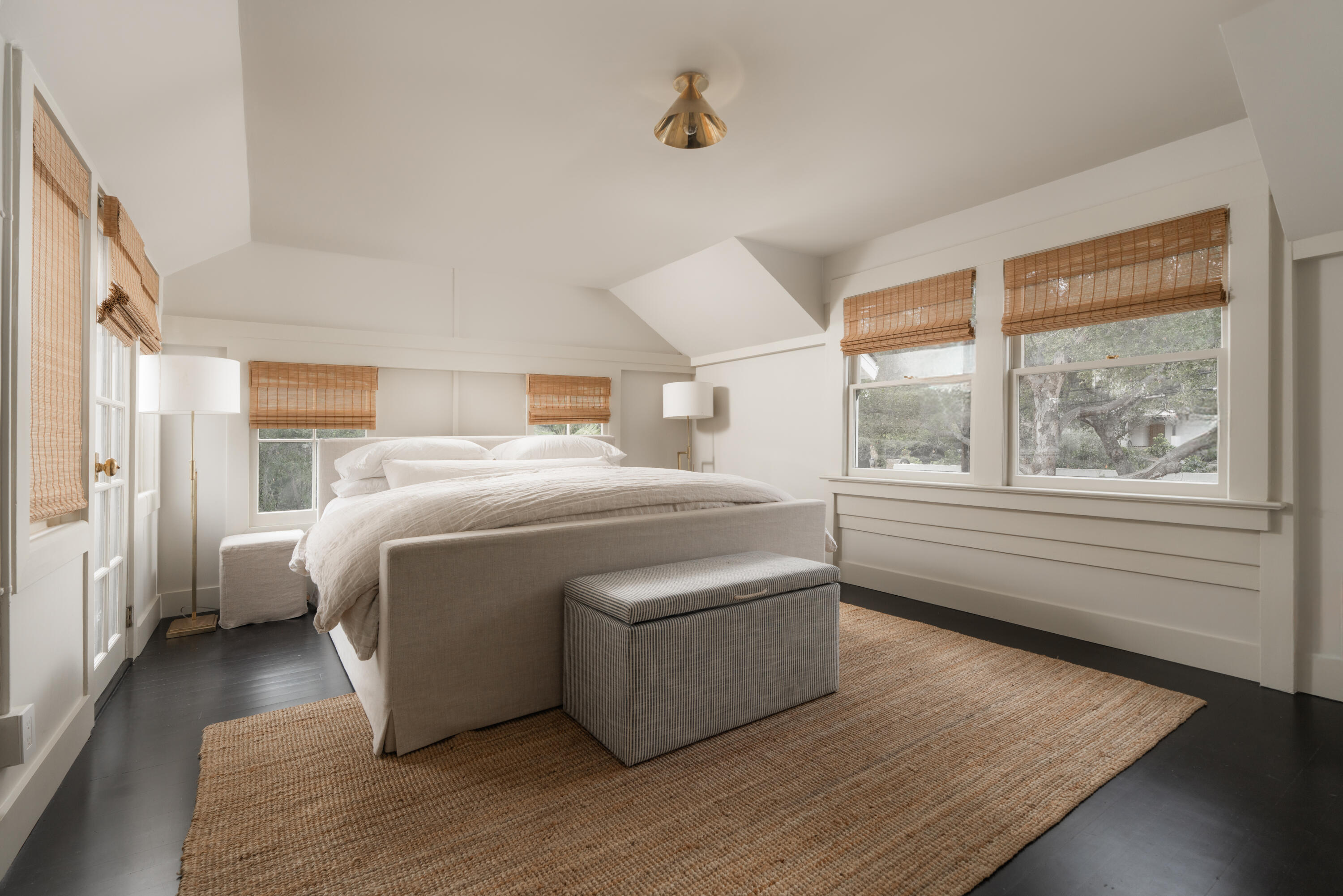 1575 East Valley Road Montecito, CA 93108 - Photo 20 of 30 a bedroom with a bed and a large window