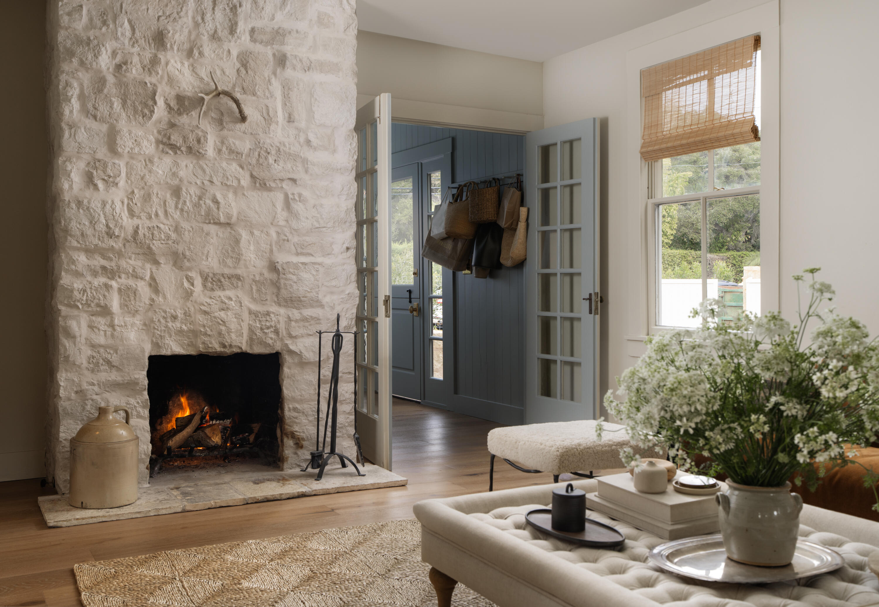 1575 East Valley Road Montecito, CA 93108 - Photo 6 of 30 a living room with furniture and a fireplace