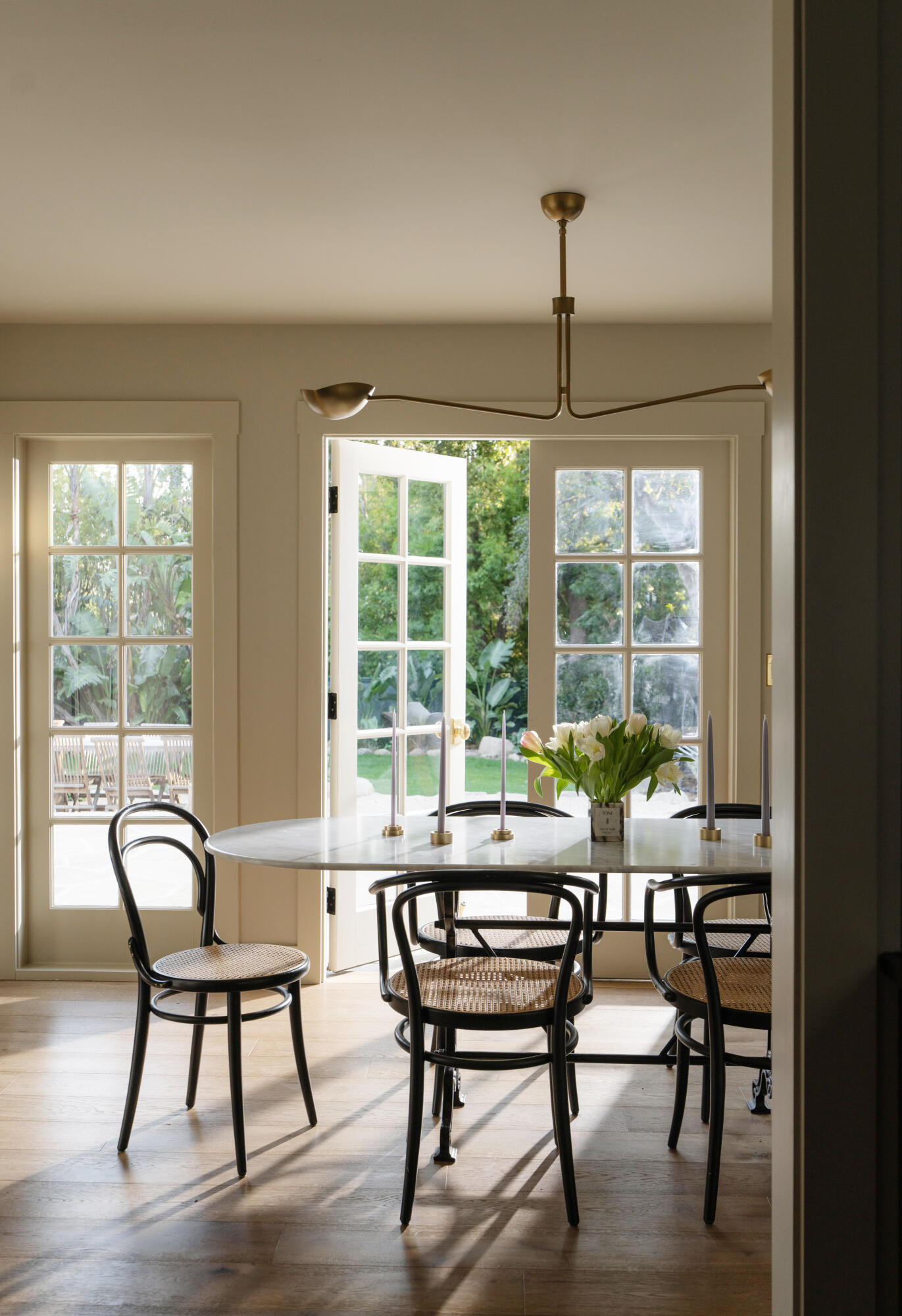 1575 East Valley Road Montecito, CA 93108 - Photo 10 of 30 a view of a dining room with furniture window and outside view