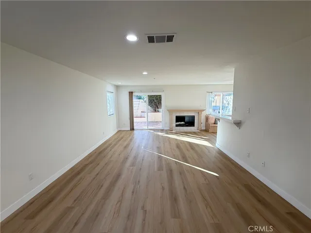 a view of a living room hardwood floor