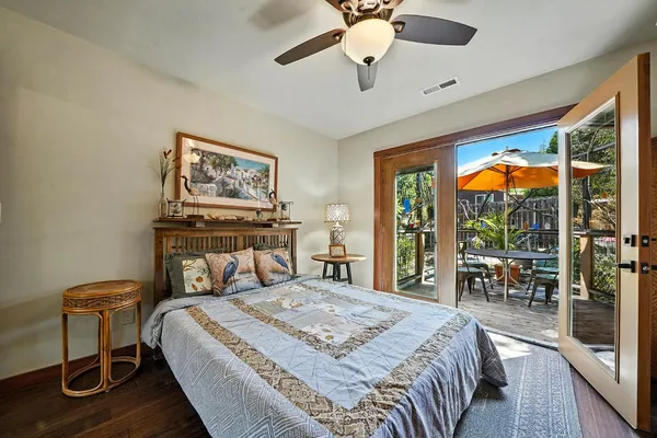 an aerial view of multiple house