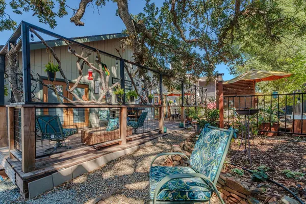 a view of a house with patio