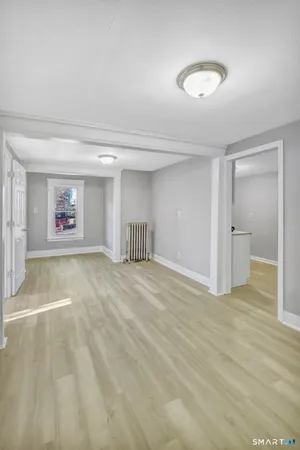 a view of a room with a barbeque