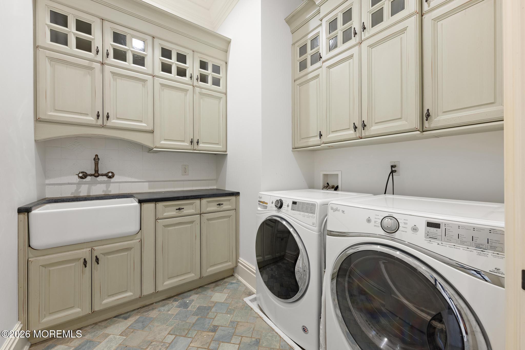 88 Montrose Road Colts Neck, NJ 07722 - Photo 30 of 73 a utility room with stainless steel appliances white cabinets and a sink