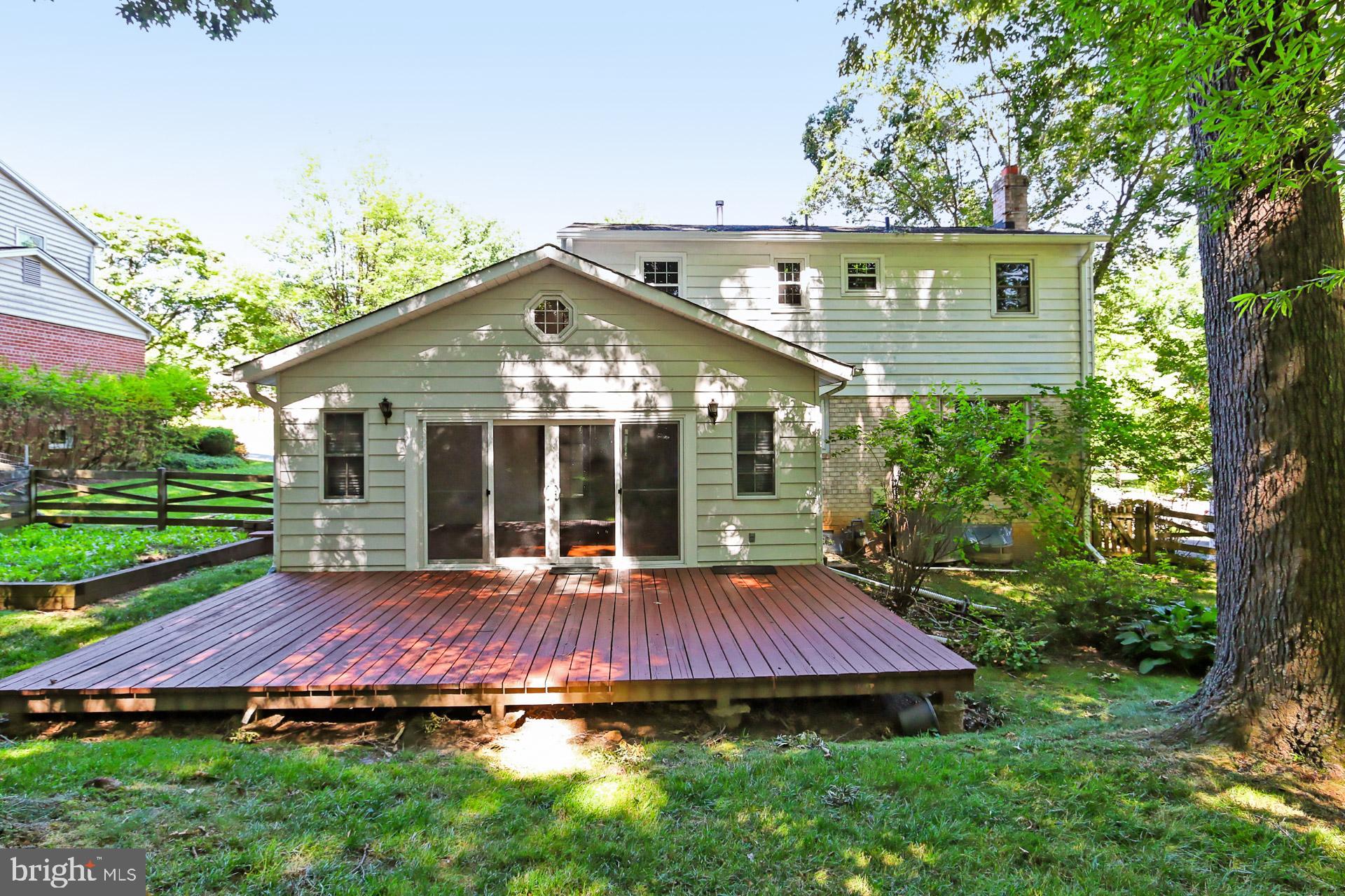 6807 Huntsman Boulevard Springfield, VA 22152 - Photo 44 of 46 Deck off Sunroom in Backyard