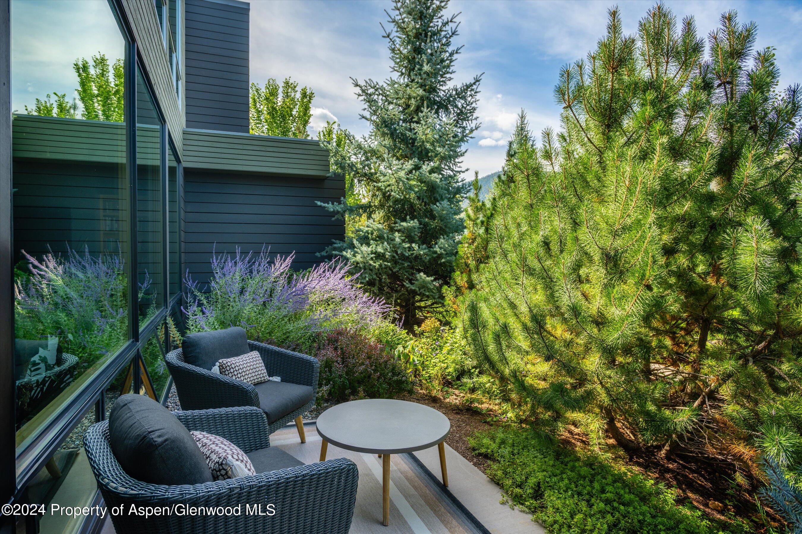 102 Evans Road, Unit 103 Basalt, CO 81621 - Photo 15 of 21 lush and private patio/deck