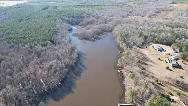 a view of a lake with outdoor space