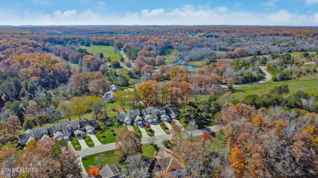 an aerial view of multiple house