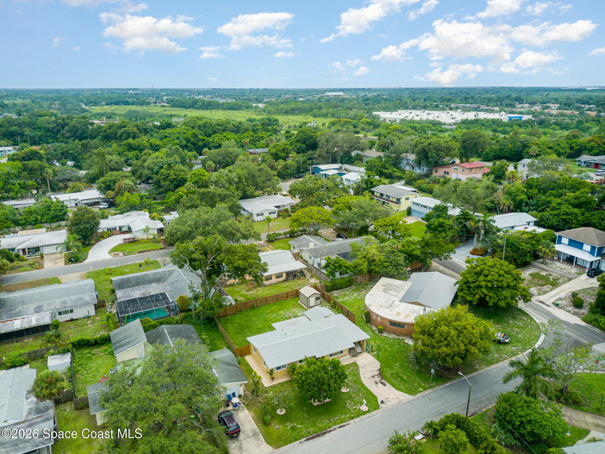 115 Gary Lane Cocoa, FL 32922 - Photo 25 of 29 an aerial view of residential houses with outdoor space and street view