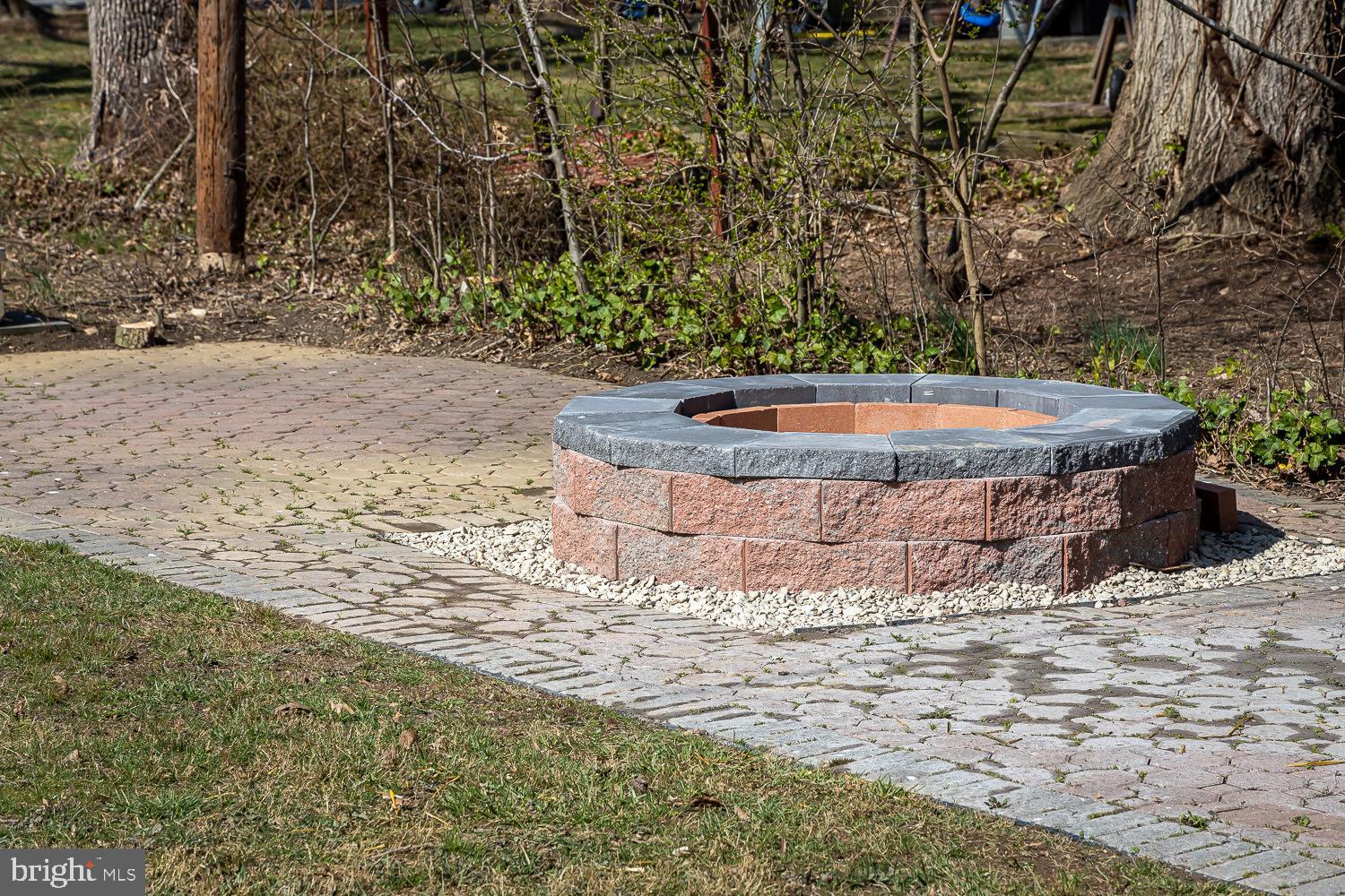 402 Golfview Road Wallingford, PA 19086 - Photo 22 of 24 Back Yard Patio with Firepit