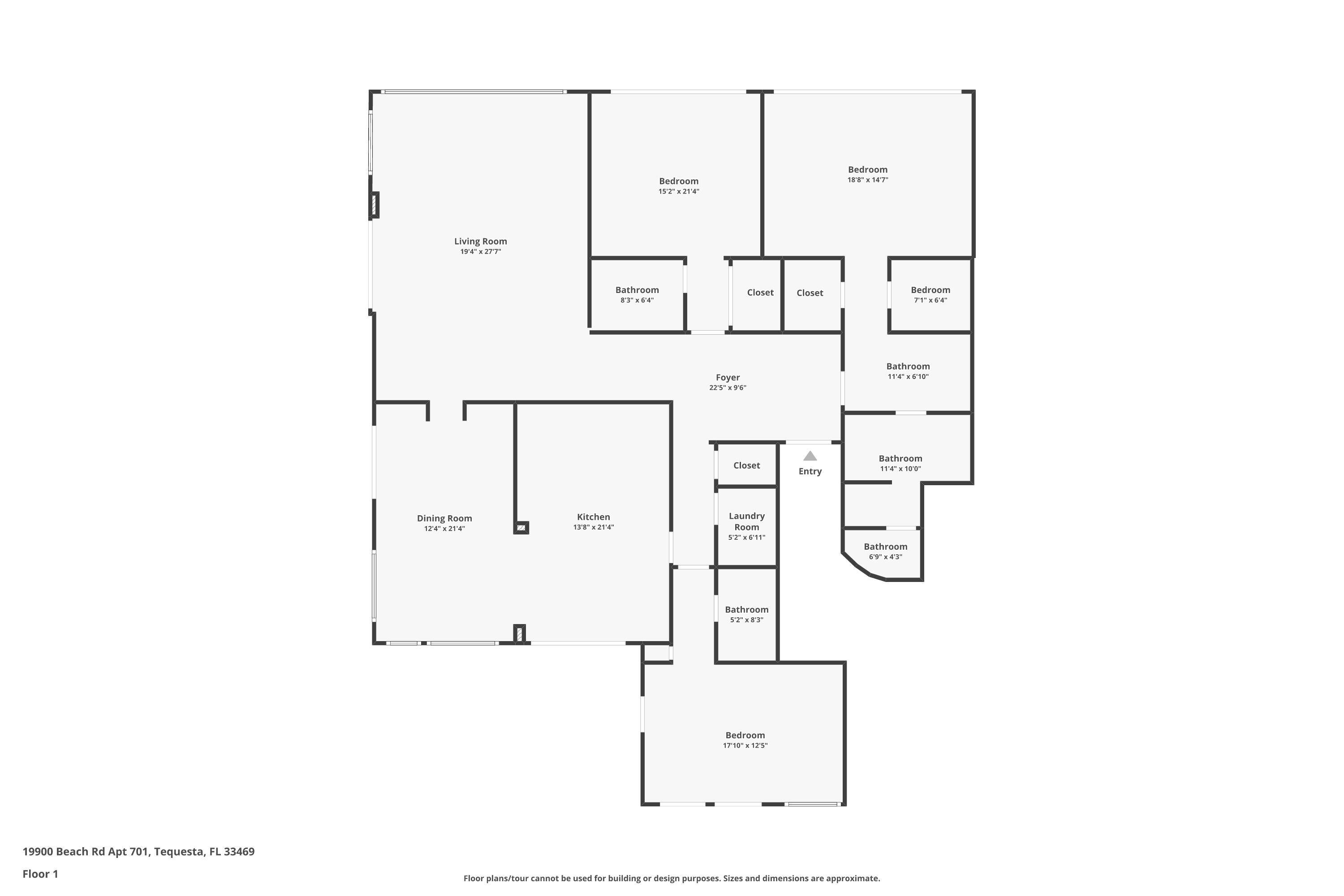 19900 South Beach Road, Unit 701 Jupiter, FL 33469 - Photo 66 of 66 Floorplan