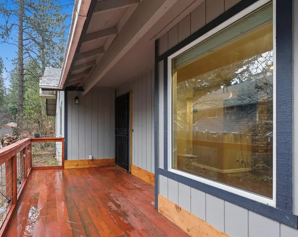 a view of a glass door with glass door