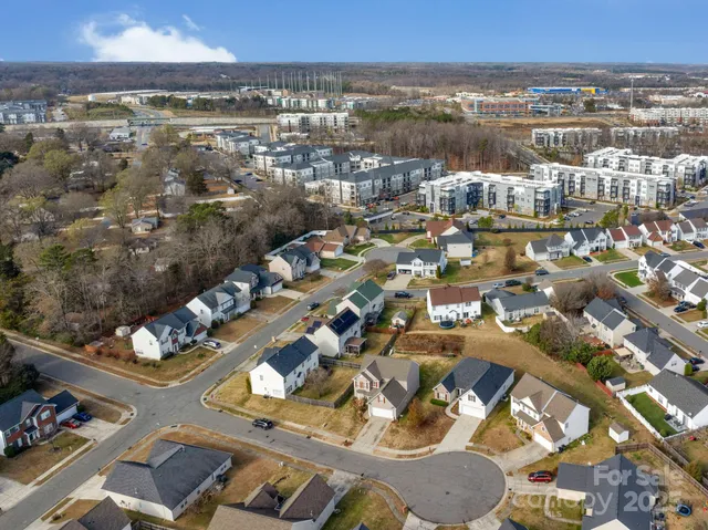 an aerial view of multiple house