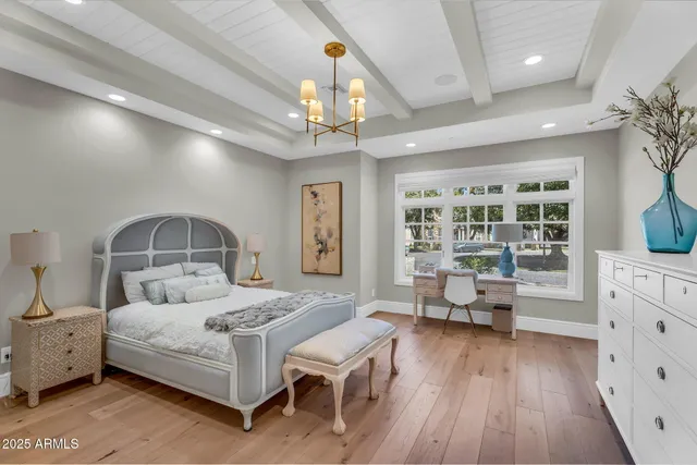 a bathroom with a sink vanity and a mirror