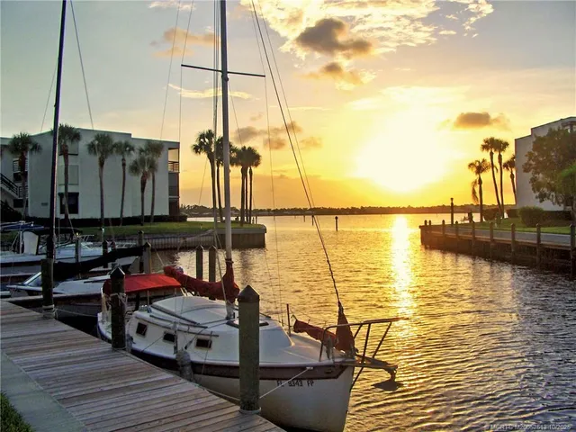 a view of a ocean with boats