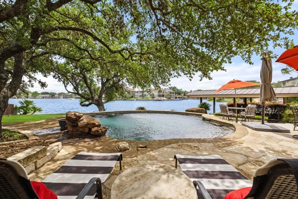 a view of outdoor space with seating