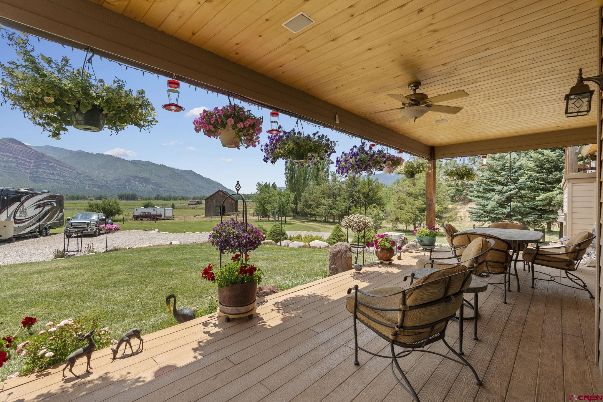 33140 Highway 550 Durango, CO 81301 - Photo 25 of 38 a view of a porch with furniture and garden