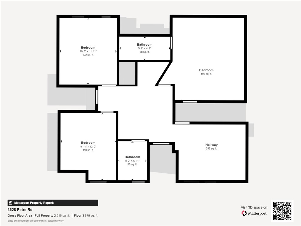 3628 Petre Road Springfield, OH 45502 - Photo 52 of 52 This detailed floor plan provides a clear layout of the home's upper level, ideal for visualizing living spaces.