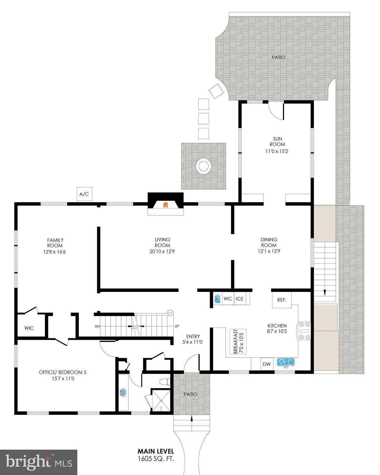 5411 Newington Road Bethesda, MD 20816 - Photo 54 of 55 Main Level Floor Plan
