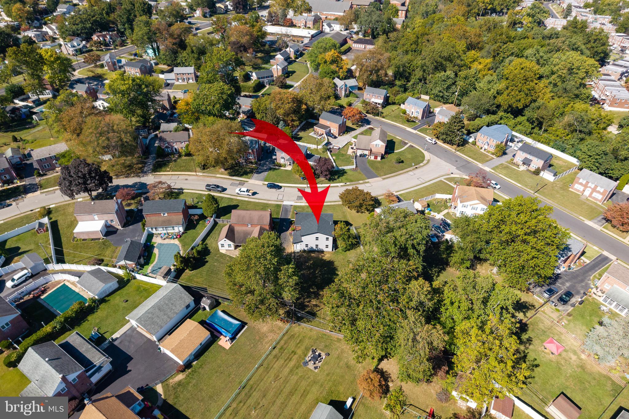 428 Adair Road Holmes, PA 19043 - Photo 58 of 59 an aerial view of residential houses with outdoor space
