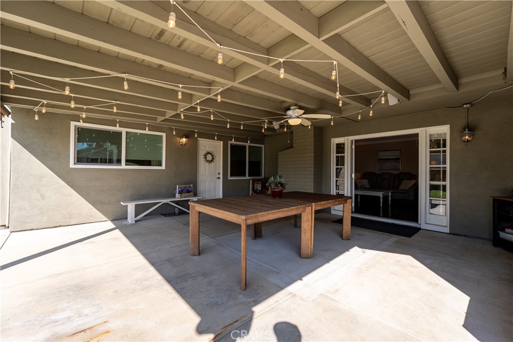390 North Milford Road Orange, CA 92867 - Photo 58 of 70 covered patio area, looking into living room area and to the left is the second entry door to the ADU.