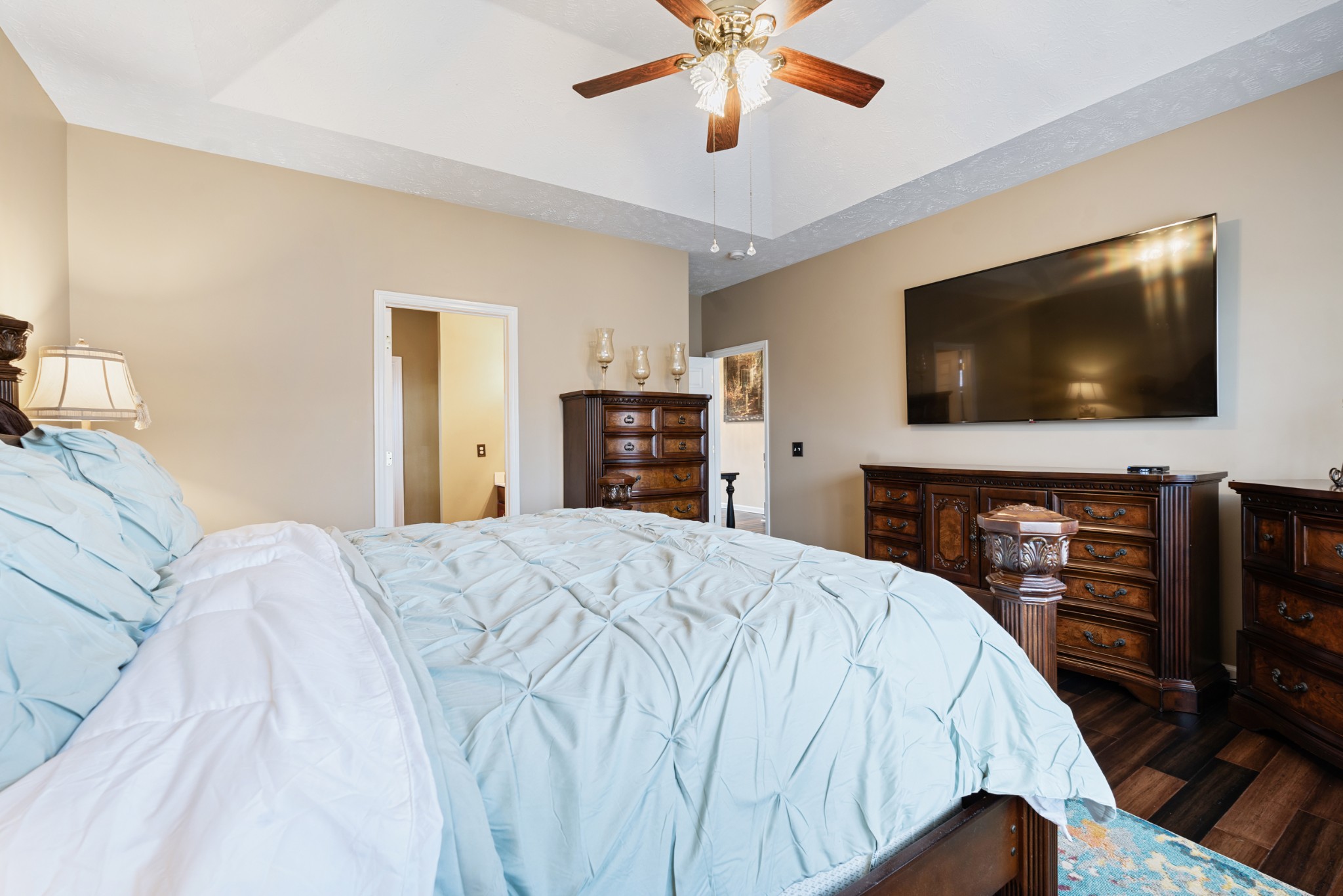 7105 Smokey Hill Road Antioch, TN 37013 - Photo 18 of 30 a bedroom with a bed and a flat screen tv