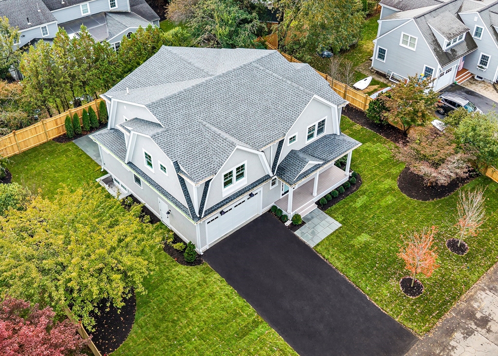 51 Boulder Brook Road Wellesley, MA 02481 - Photo 38 of 39 an aerial view of a house with garden