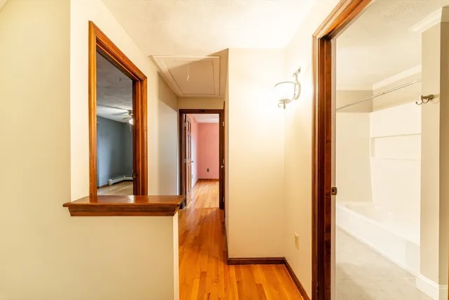 a view of a bathroom from a bathroom