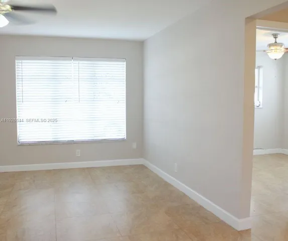 an empty room with a window