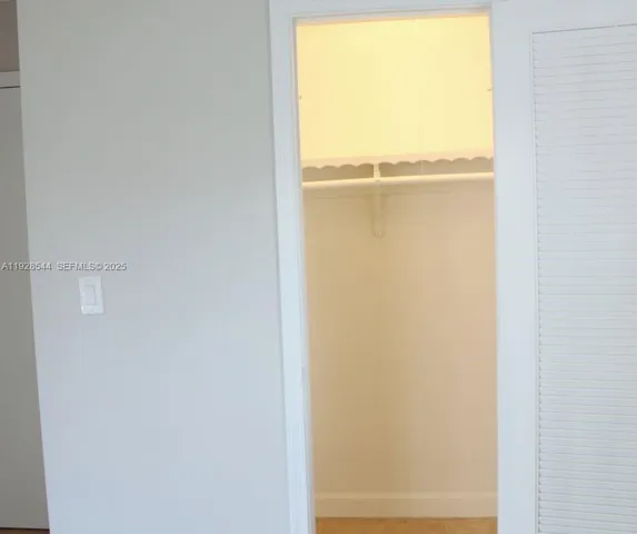 a view of a glass door