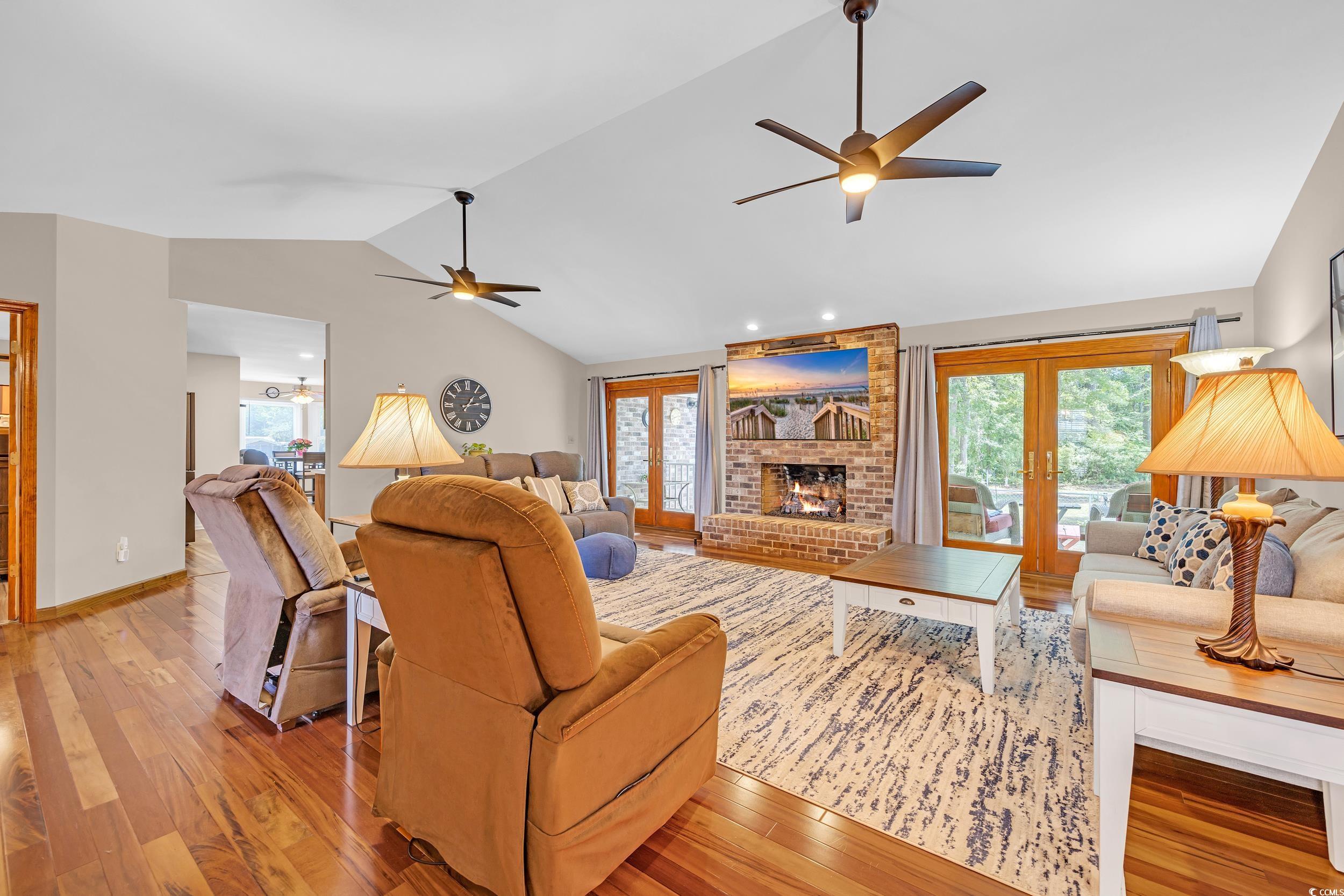 1014 Academy Drive Conway, SC 29526 - Photo 5 of 40 Living area featuring ceiling fan, french doors, a