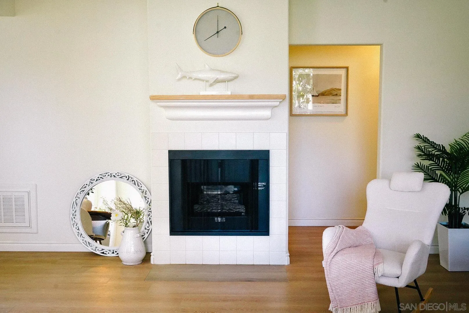 3537 Caminito El Rincon, Unit 259 San Diego, CA 92130 - Photo 17 of 59 a living room with furniture and a fireplace
