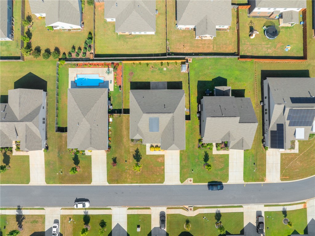 127 Spyglass Lane Pendleton, SC 29670 - Photo 45 of 45 An aerial perspective showcases the neighborhood layout with neatly manicured yards and private driveways.