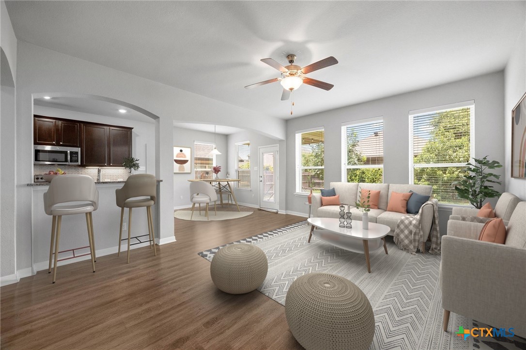 5338 Fenton Lane Belton, TX 76513 - Photo 4 of 33 a living room with furniture and a large window