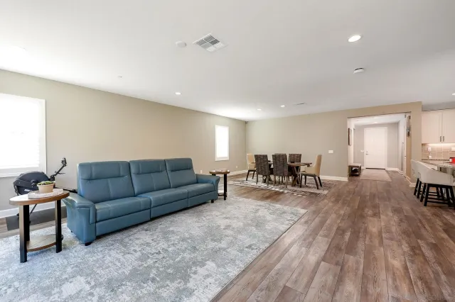 a living room with furniture and a couch