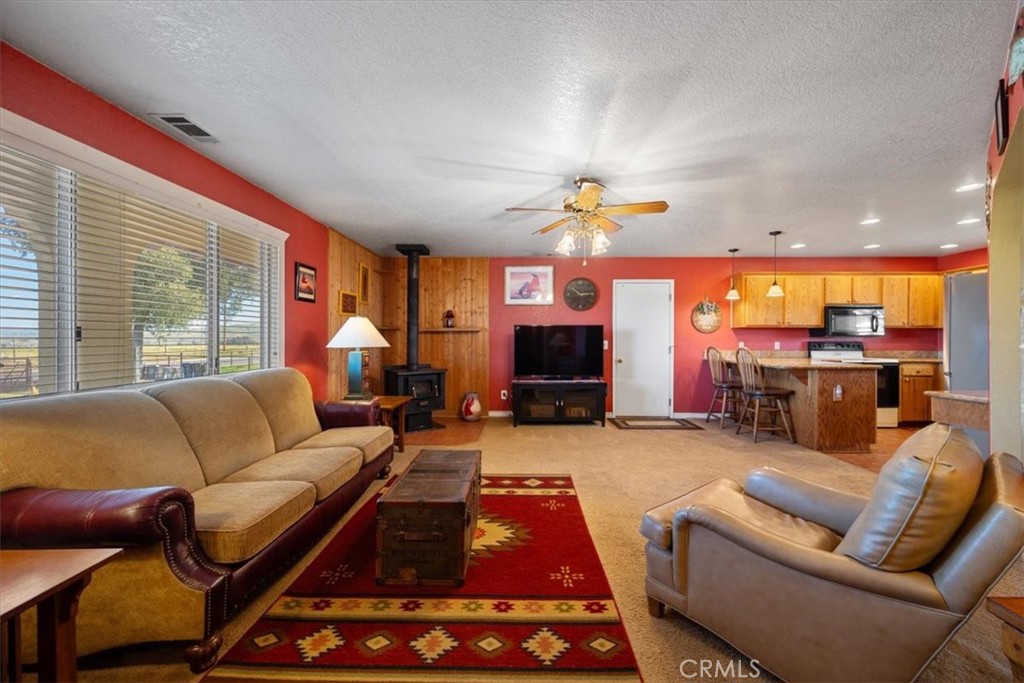 2100 Starkey Road Shandon, CA 93461 - Photo 9 of 39 a living room with furniture and a fireplace