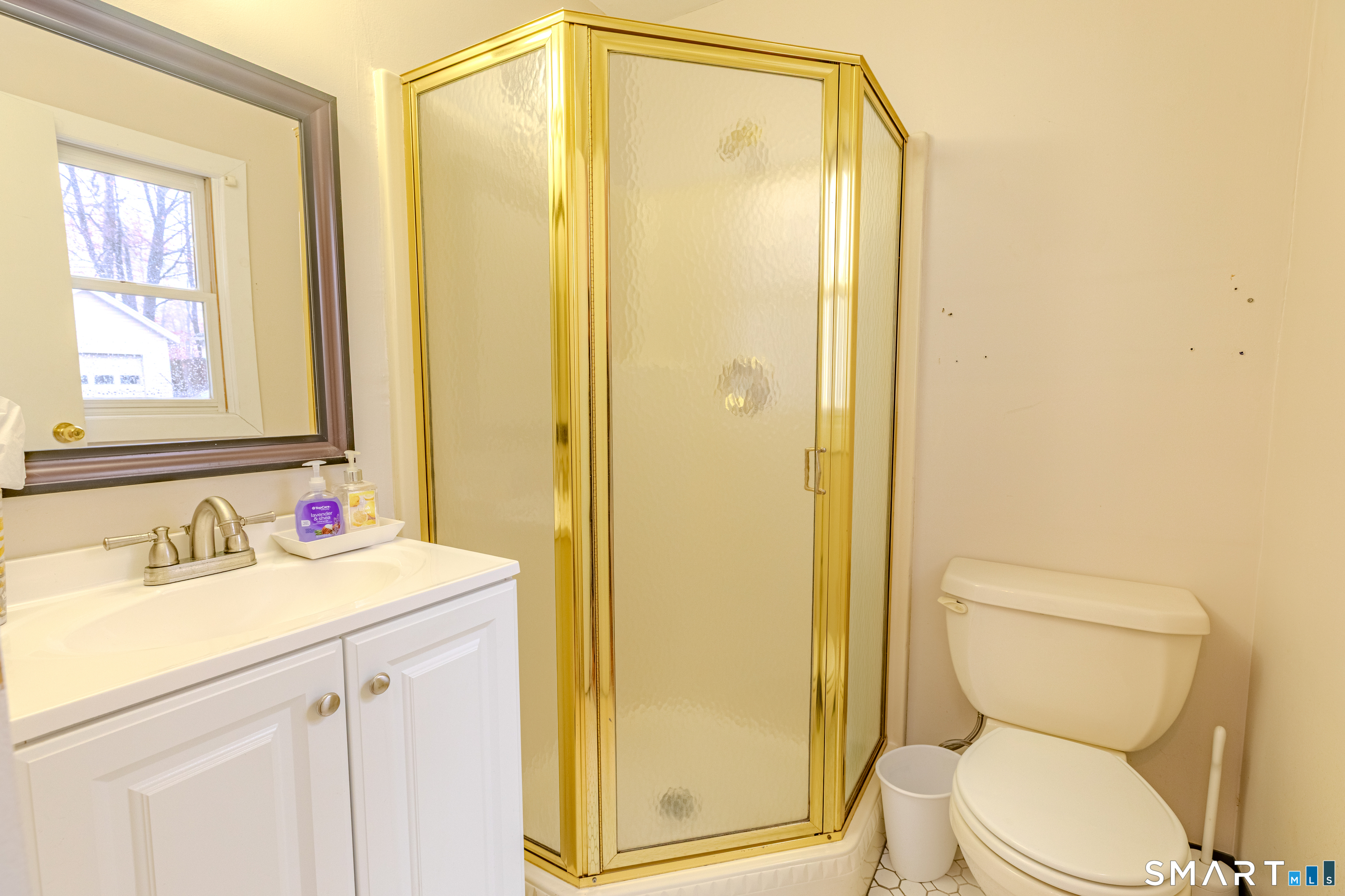 61 Woodmere Road West Hartford, CT 06119 - Photo 37 of 37 a bathroom with a sink mirror vanity and toilet