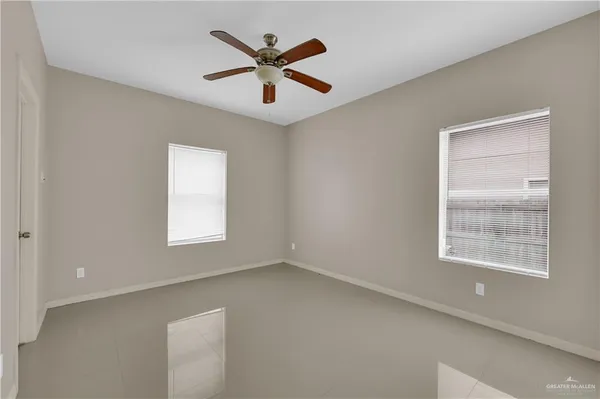 an empty room with a window