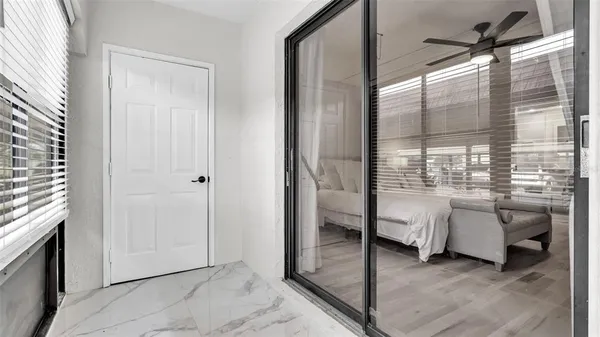 a view of entryway with livingroom and furniture