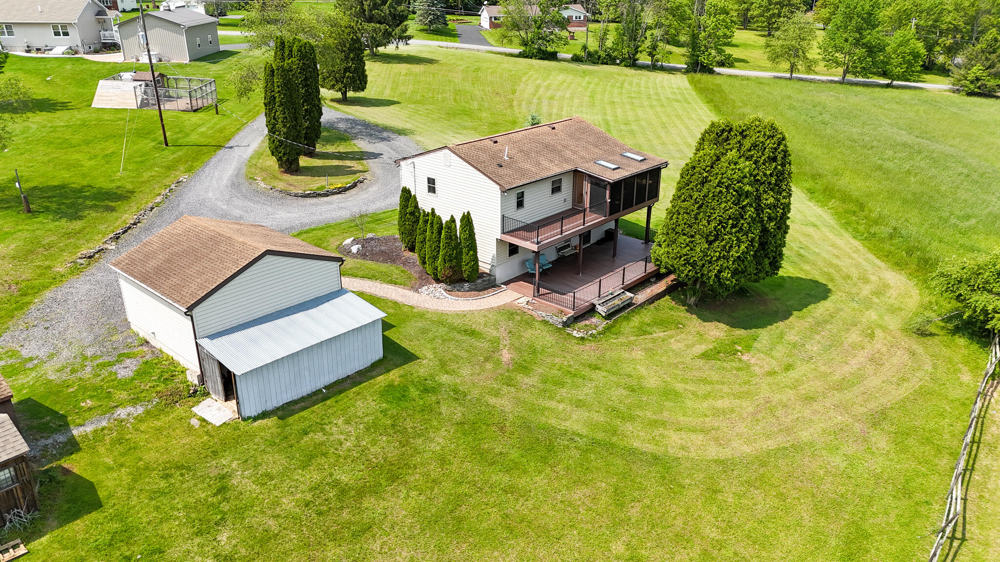 924 Hell Hollow Road Kunkletown, PA 18058 - Photo 12 of 60 a view of a house with a yard and lake view