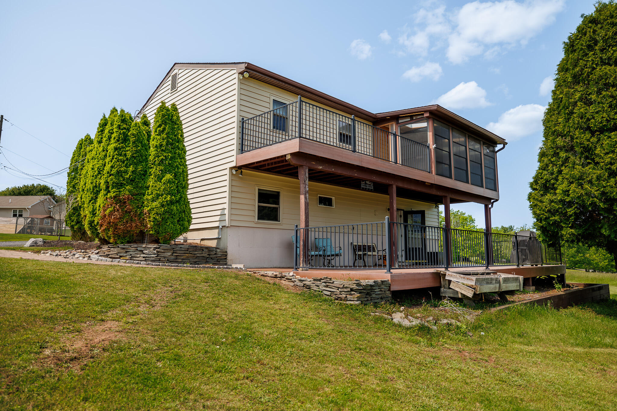 924 Hell Hollow Road Kunkletown, PA 18058 - Photo 14 of 60 a view of a house with swimming pool and sitting area