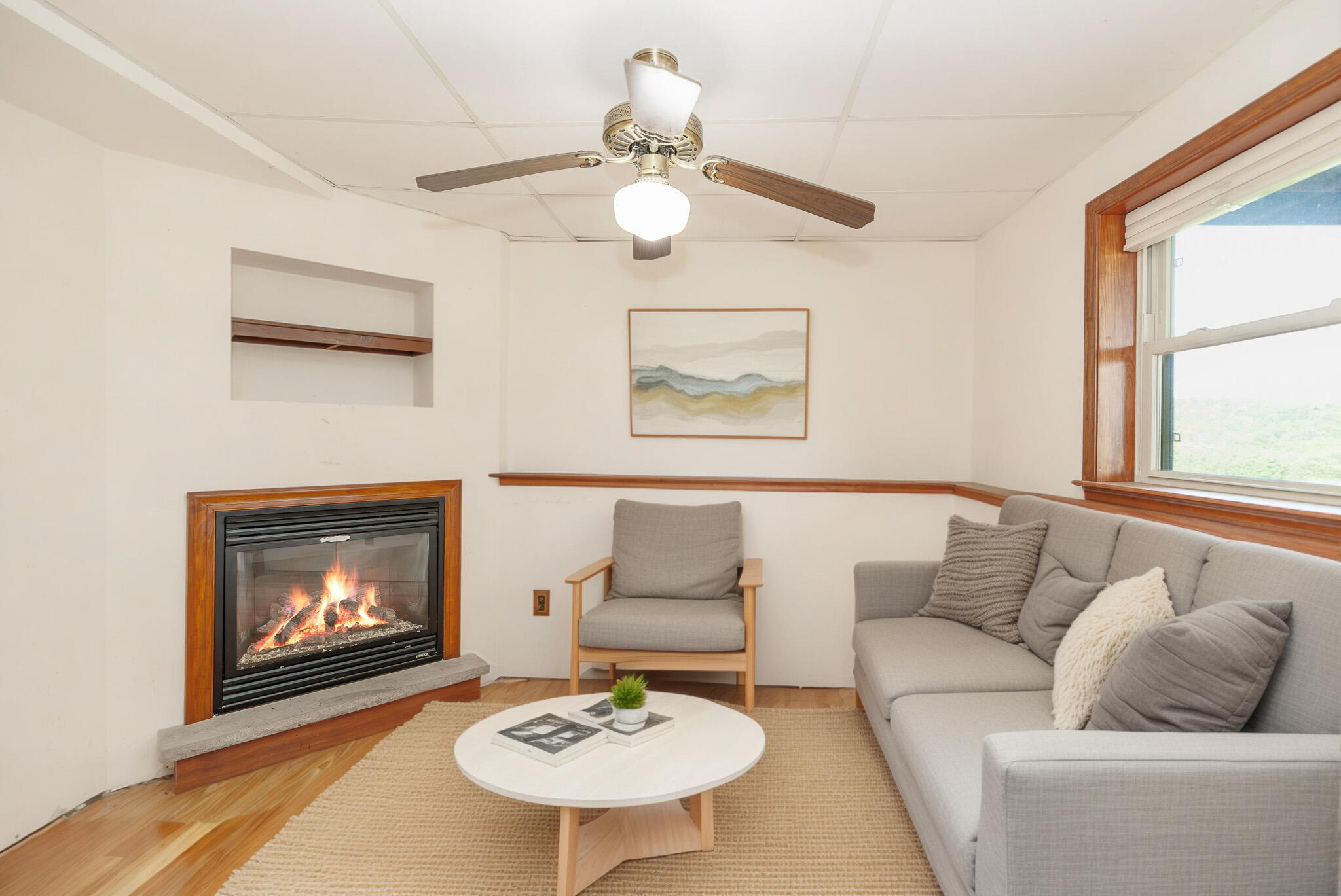 924 Hell Hollow Road Kunkletown, PA 18058 - Photo 51 of 60 a living room with furniture and a fireplace