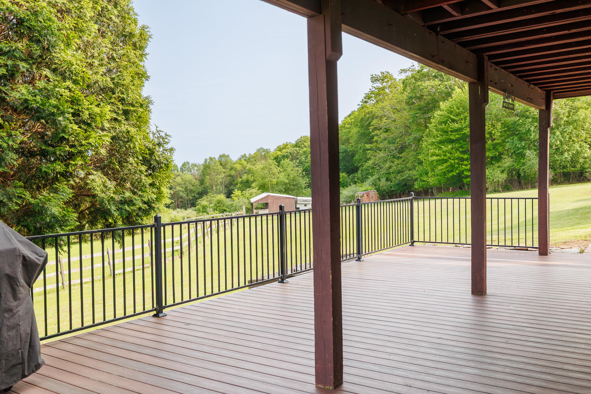 924 Hell Hollow Road Kunkletown, PA 18058 - Photo 58 of 60 a view of porch with a floor to ceiling window